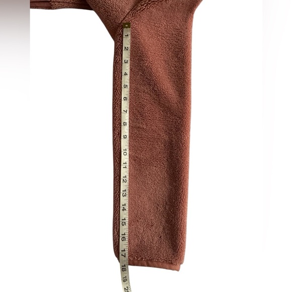 Madewell Dusty Pink Sherpa Pullover Quarter Zip Pullover Zip Pockets Size Small - Picture 13 of 15